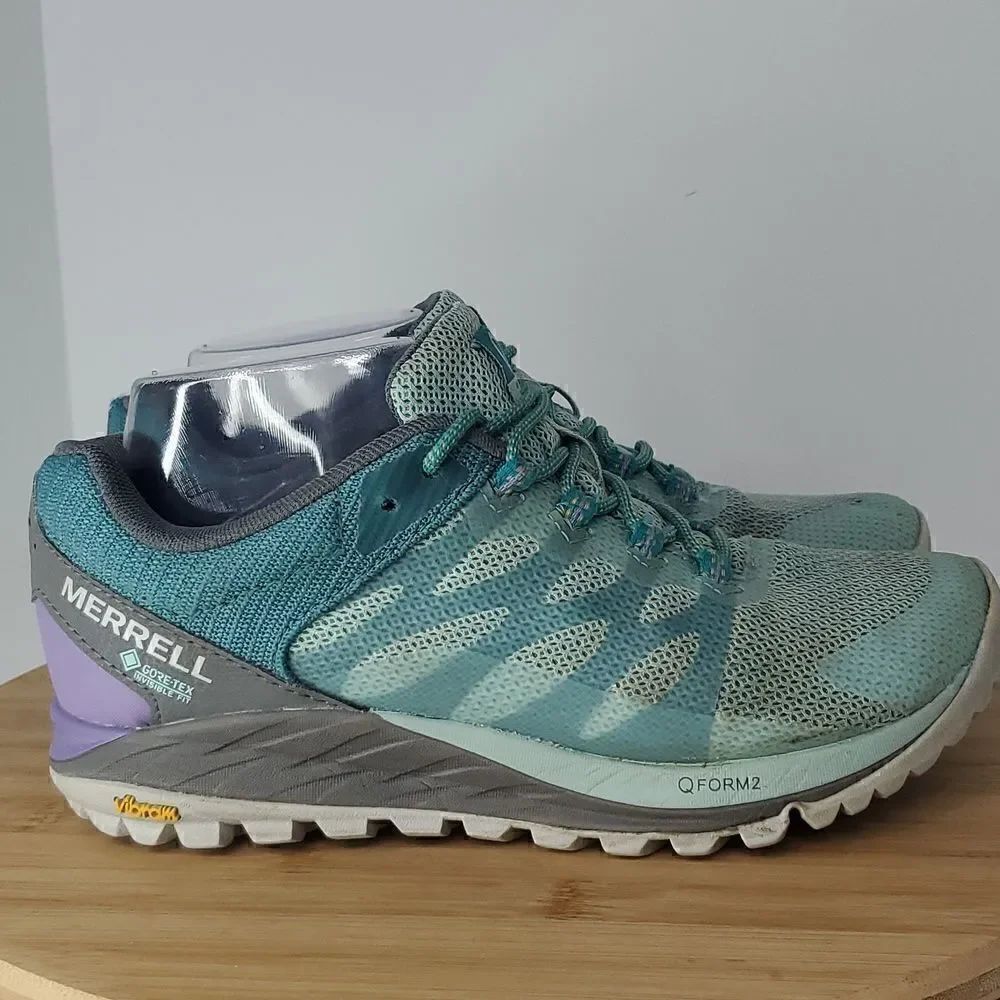 Merrell Antora 2 GTX Gore-Tex Harbor Blue Women Outdoors Hiking Shoes J067200